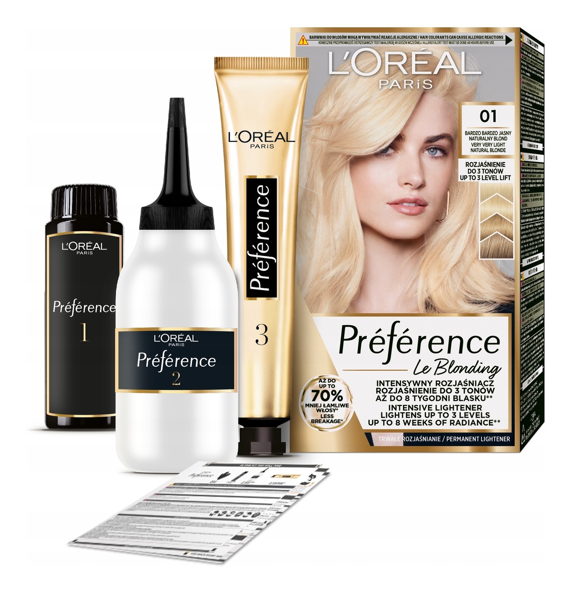 Preference le blonding farba do włosów 01 bardzo bardzo jasny naturalny blond