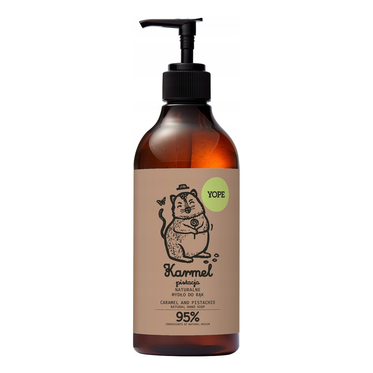 Yope Naturalne mydło do rąk Karmel & Pistacja 500ml