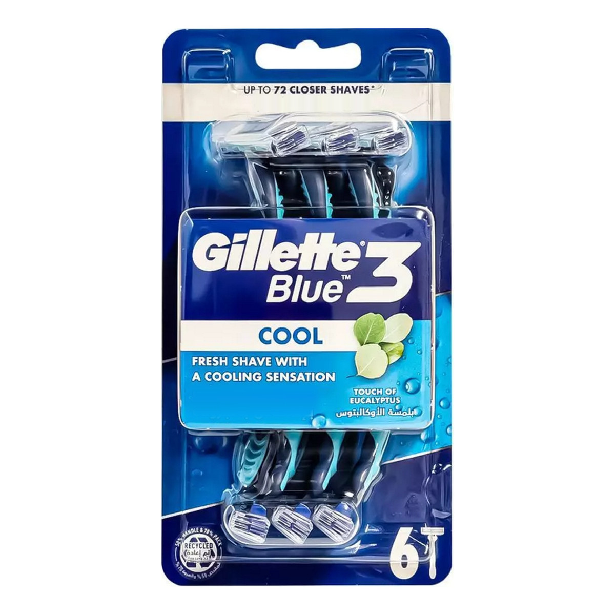 Gillette Blue3 cool jednorazowe maszynki do golenia dla mężczyzn 6szt