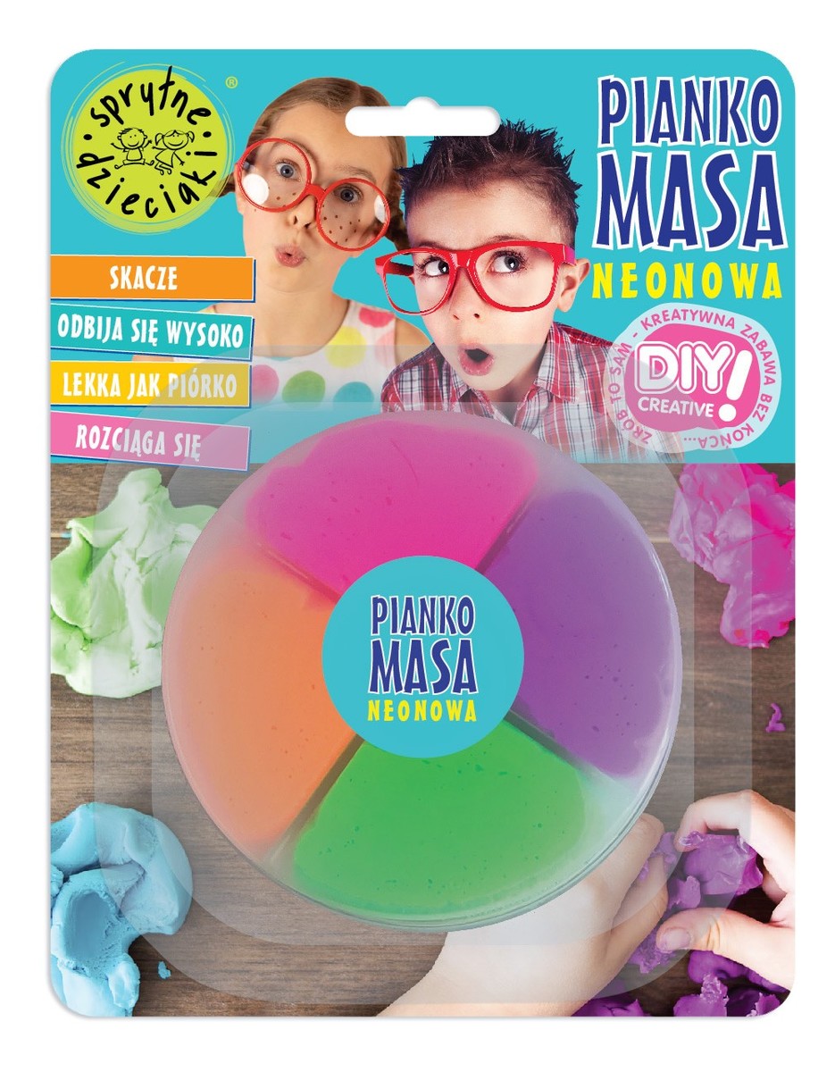 Sprytne dzieciaki pianko-masa neonowa skacząca