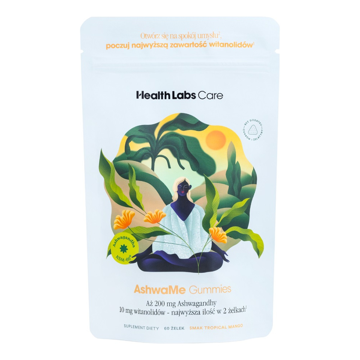 HealthLabs AshwaMe Gummies ashwagandha w Żelkach wspierająca odporność na stres suplement diety 60szt