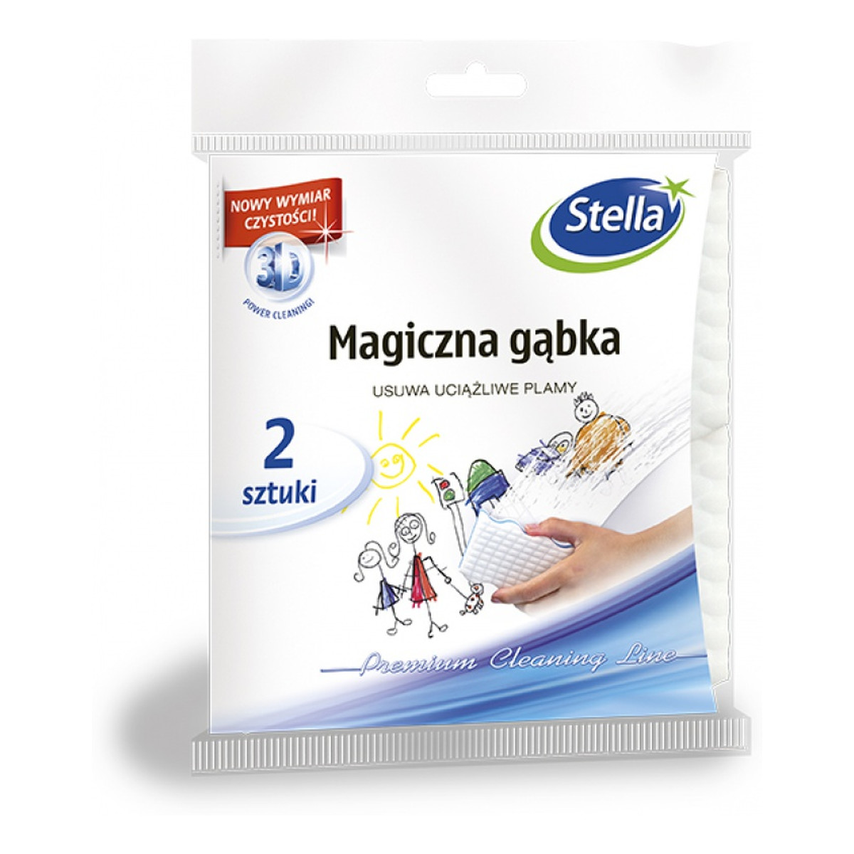 Stella Magiczna Gąbka 3D - usuwa uciążliwe plamy 1op. - 2 szt