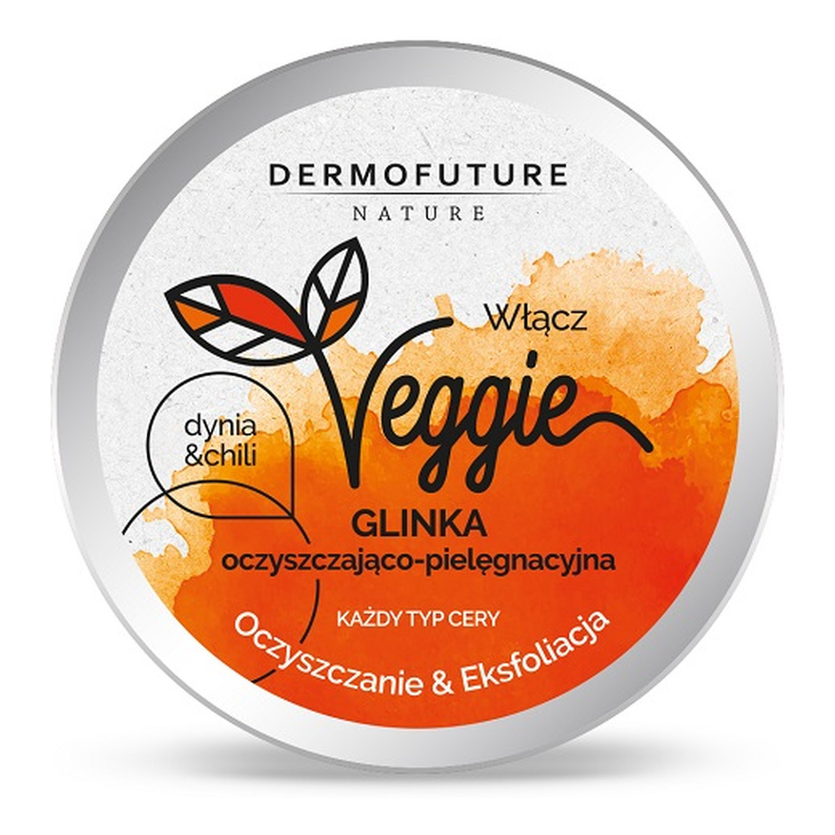 DermoFuture Veggie clay cleansing exfoliating glinka oczyszczająco-pielęgnacyjna każdy typ cery dynia & chili 150ml