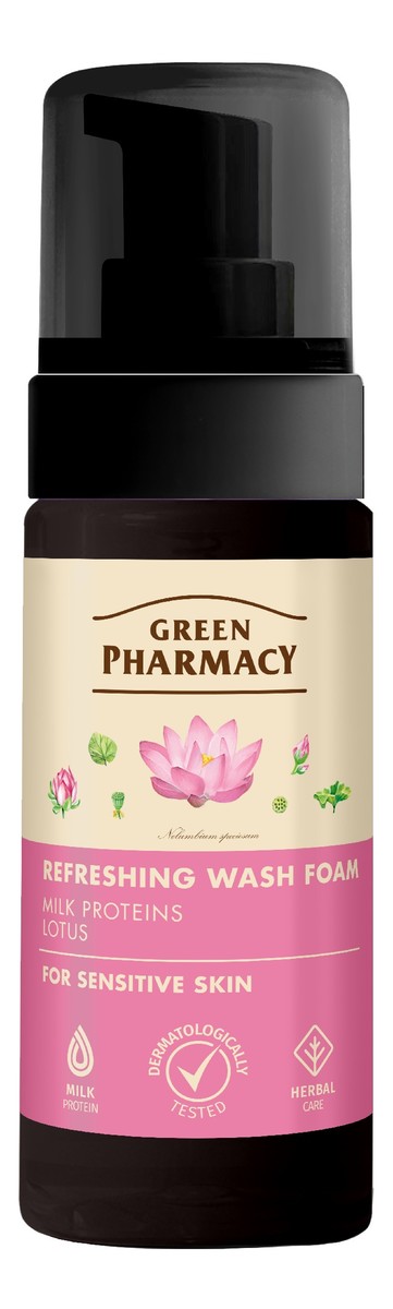 Green pharmacy pianka odświeżająca do mycia skóry wrażliwej