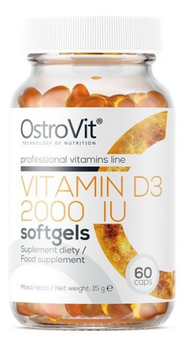 Witamina D3 2000 IU softgels - 60 caps