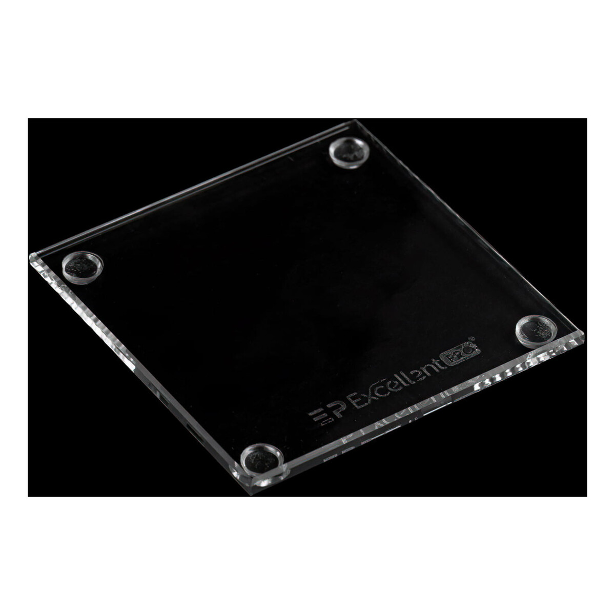 Excellent PRO Glass Display Szklana podkładka do mieszania kolorów hybryd, żeli, pigmentów i farb