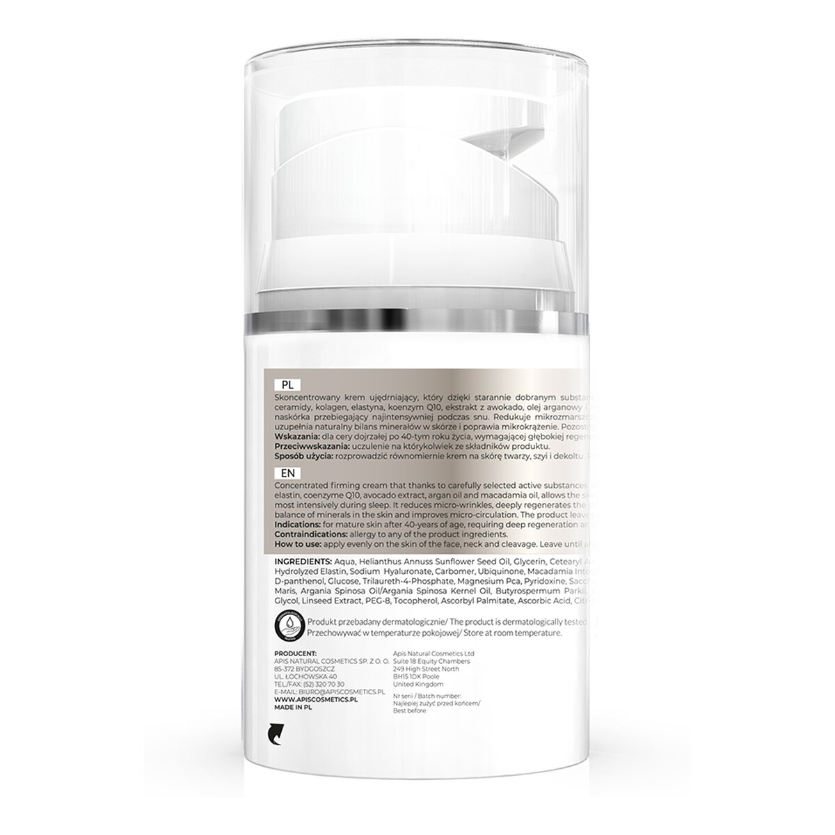 Apis Inspiration Krem do twarzy ujędrniająco-regenerujący na noc 40+ 50ml