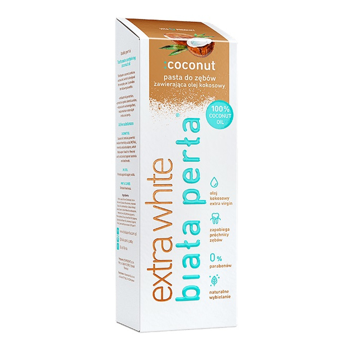 Biała Perła Coconut wybielająca pasta do zębów 75ml