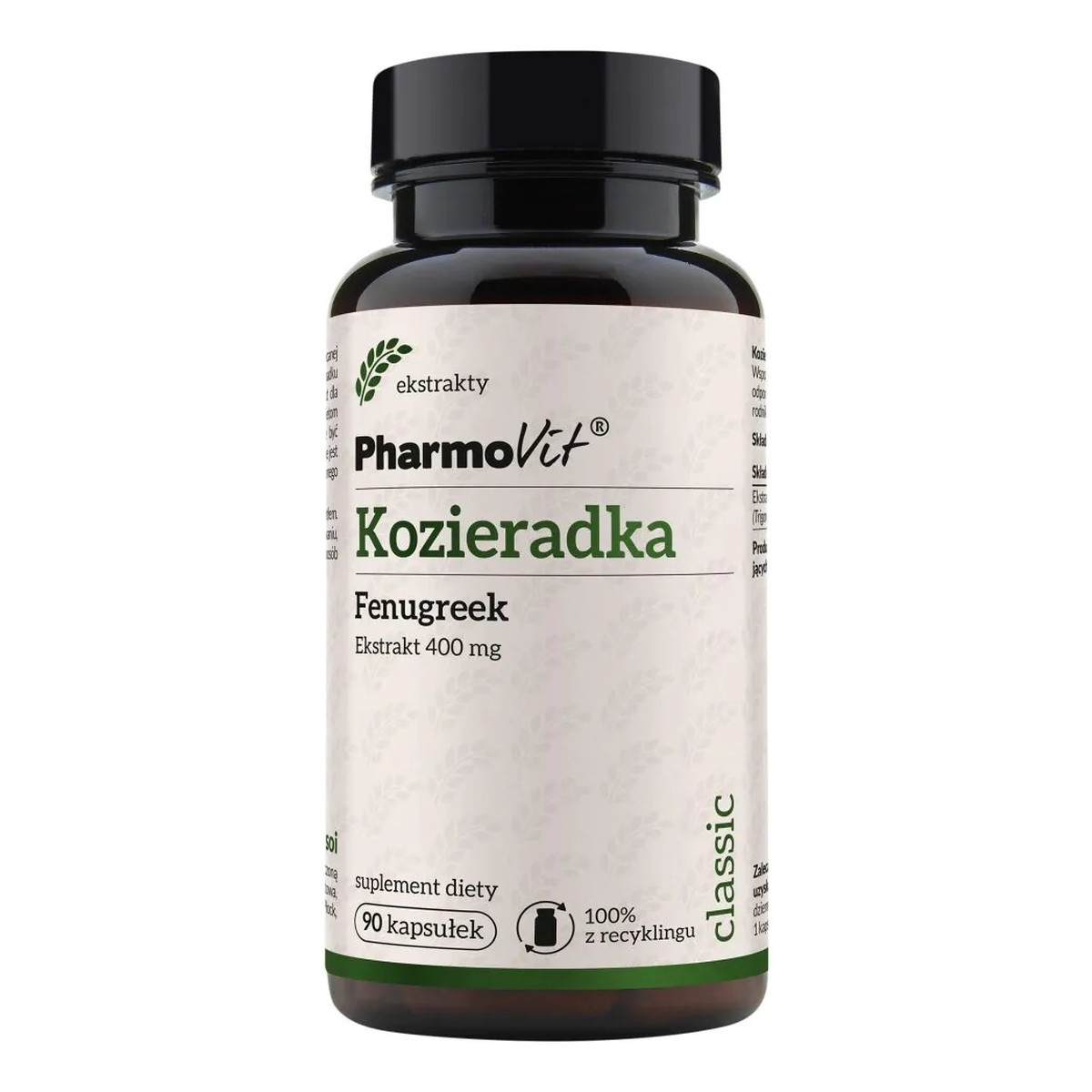 Pharmovit Kozieradka 400 mg suplement diety 90 kapsułek