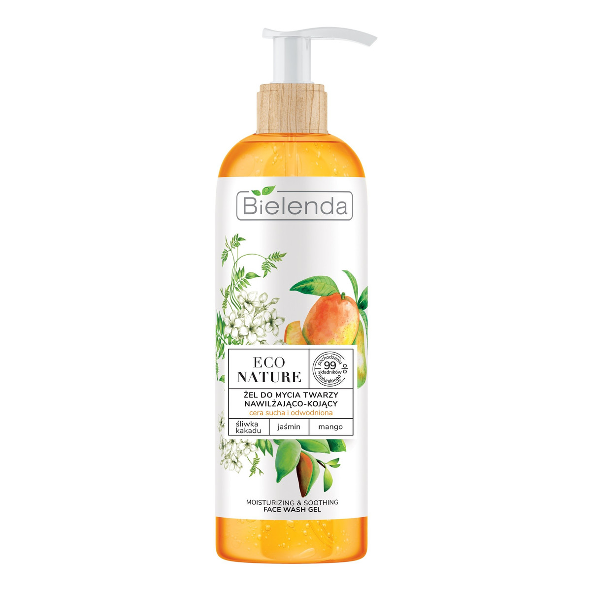 Bielenda Eco Nature Śliwka kakadu Jaśmin Mango Żel do mycia twarzy nawilżająco-kojący 200g