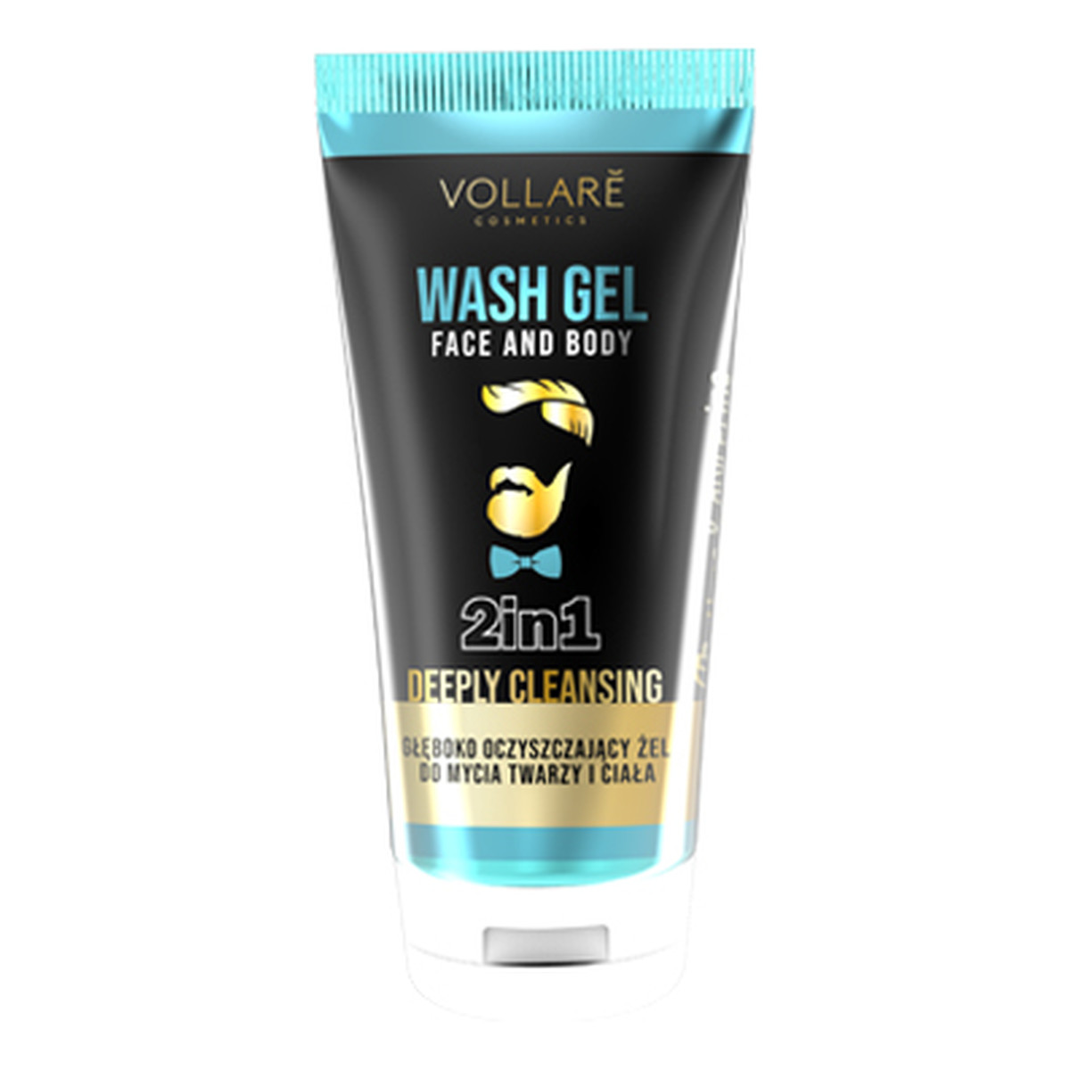 Vollare Żel do mycia twarzy i ciała głęboko oczyszczający dla mężczyzn 2w1 250ml