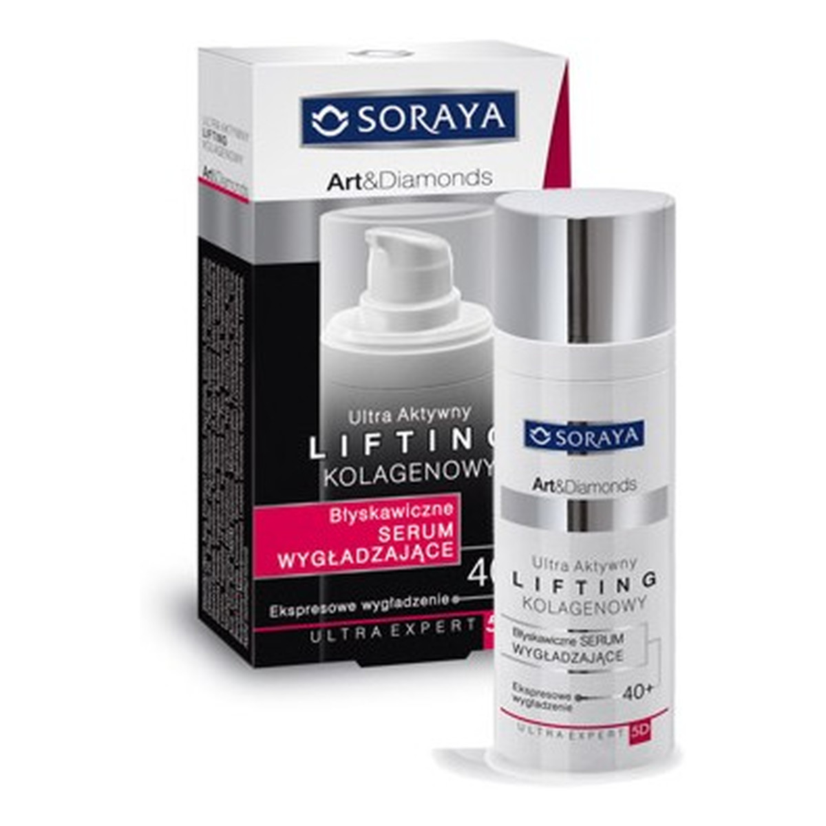Soraya Art & Diamonds Ultra Aktywny Lifting Kolagenowy 40+ Błyskawiczne Serum Wygładzające 33ml