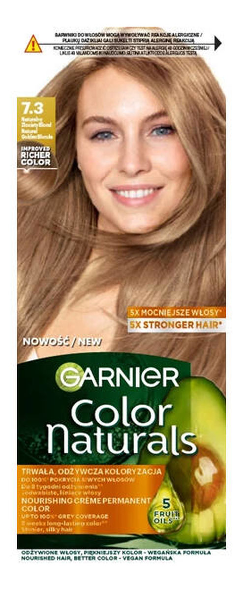 Color naturals odżywcza farba do włosów 7.3 naturalny złocisty blond