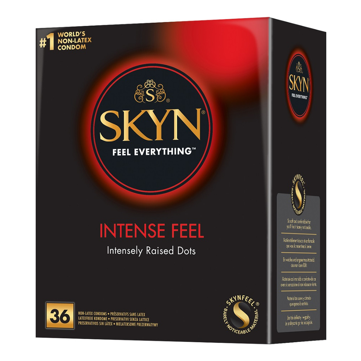 Unimil Skyn intense feel nielateksowe prezerwatywy z wypustkami 36szt
