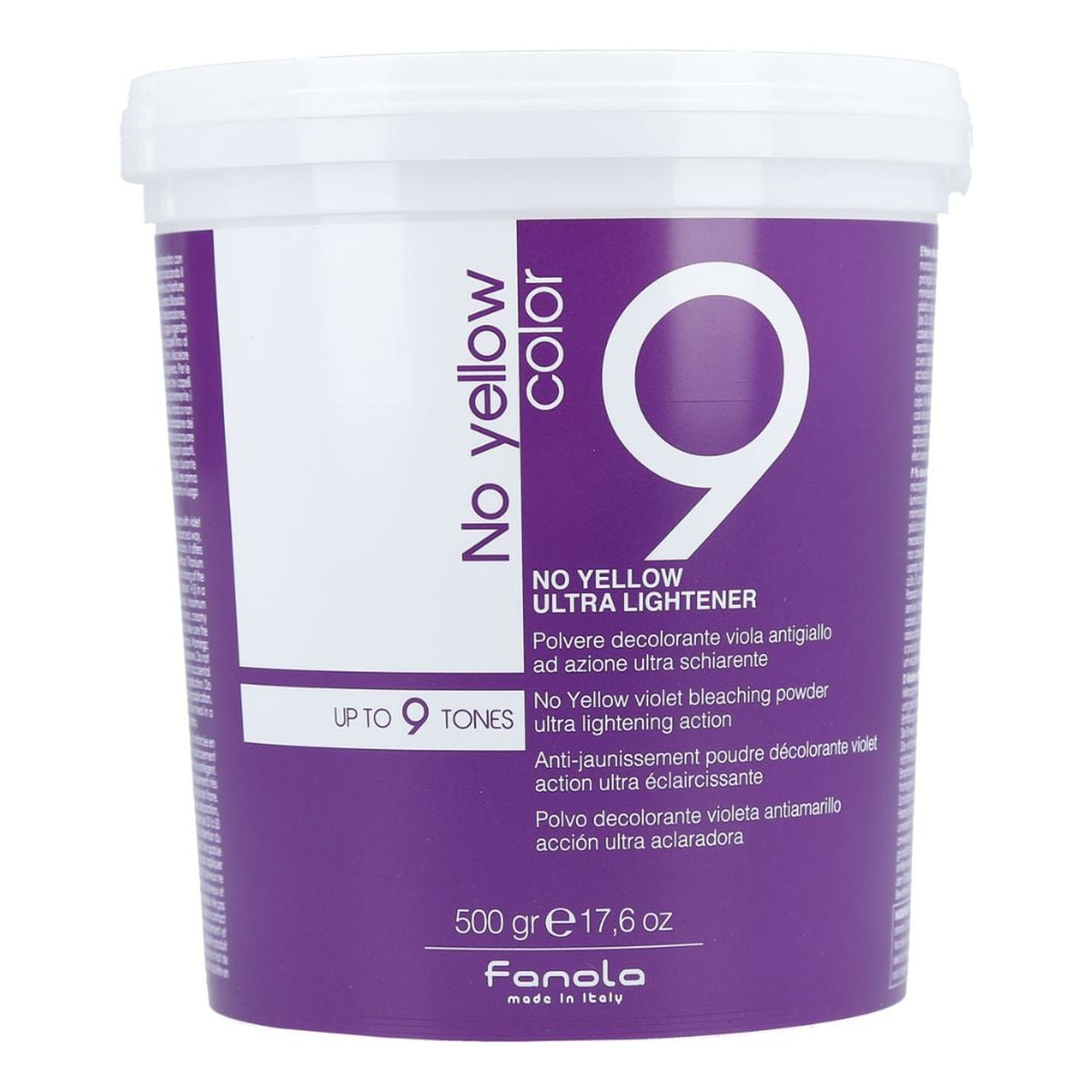 Fanola No Yellow Rozjaśniacz w Pudrze Neutralizujący Żółte Odcienie 500ml