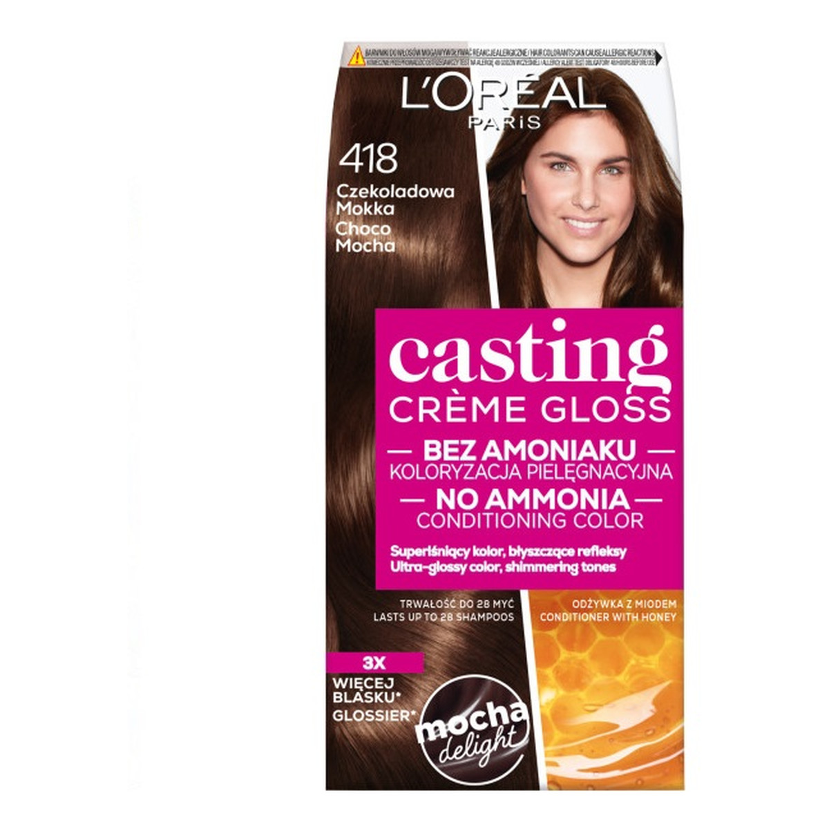 L'Oreal Paris Casting creme gloss farba do włosów 418 czekoladowa mokka