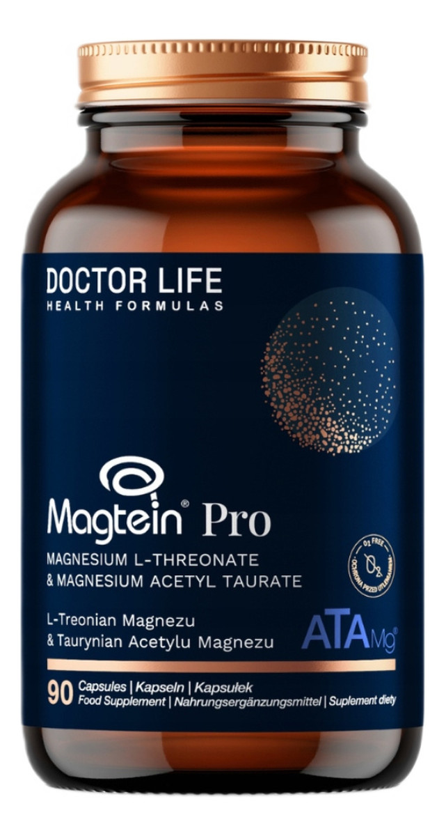 Pro L-Treonian Magnezu + witamina C suplement diety 90 Kapsułek
