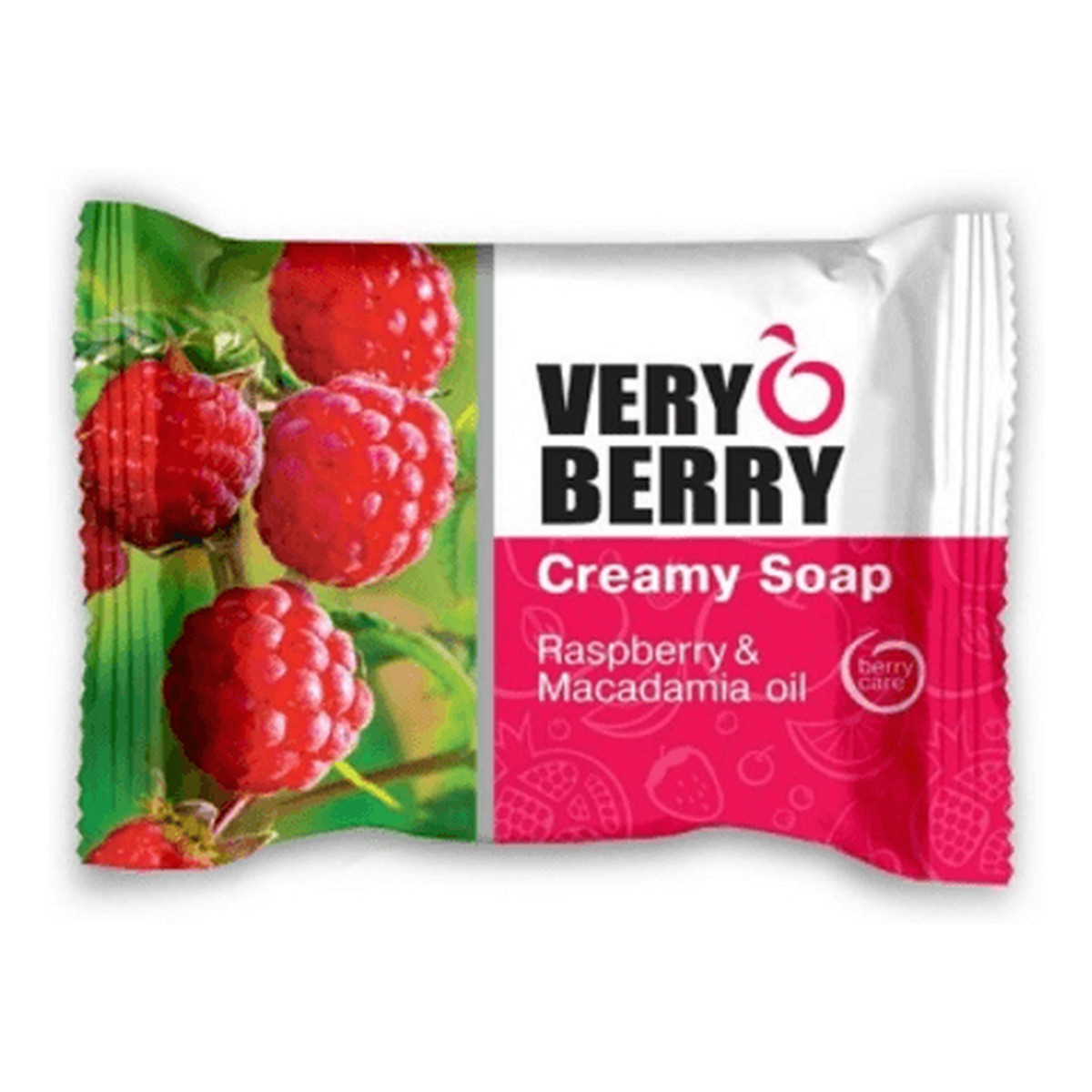 Very Berry Mydło kremowe w kostce Raspberry & Macadamia Oil 100g