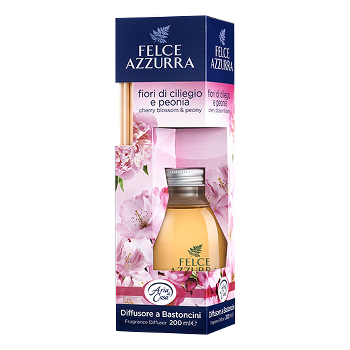 Felce Azzurra Peony&Cherry Blossom patyczki zapachowe KWIAT WIŚNI I PIWONIA 200ml