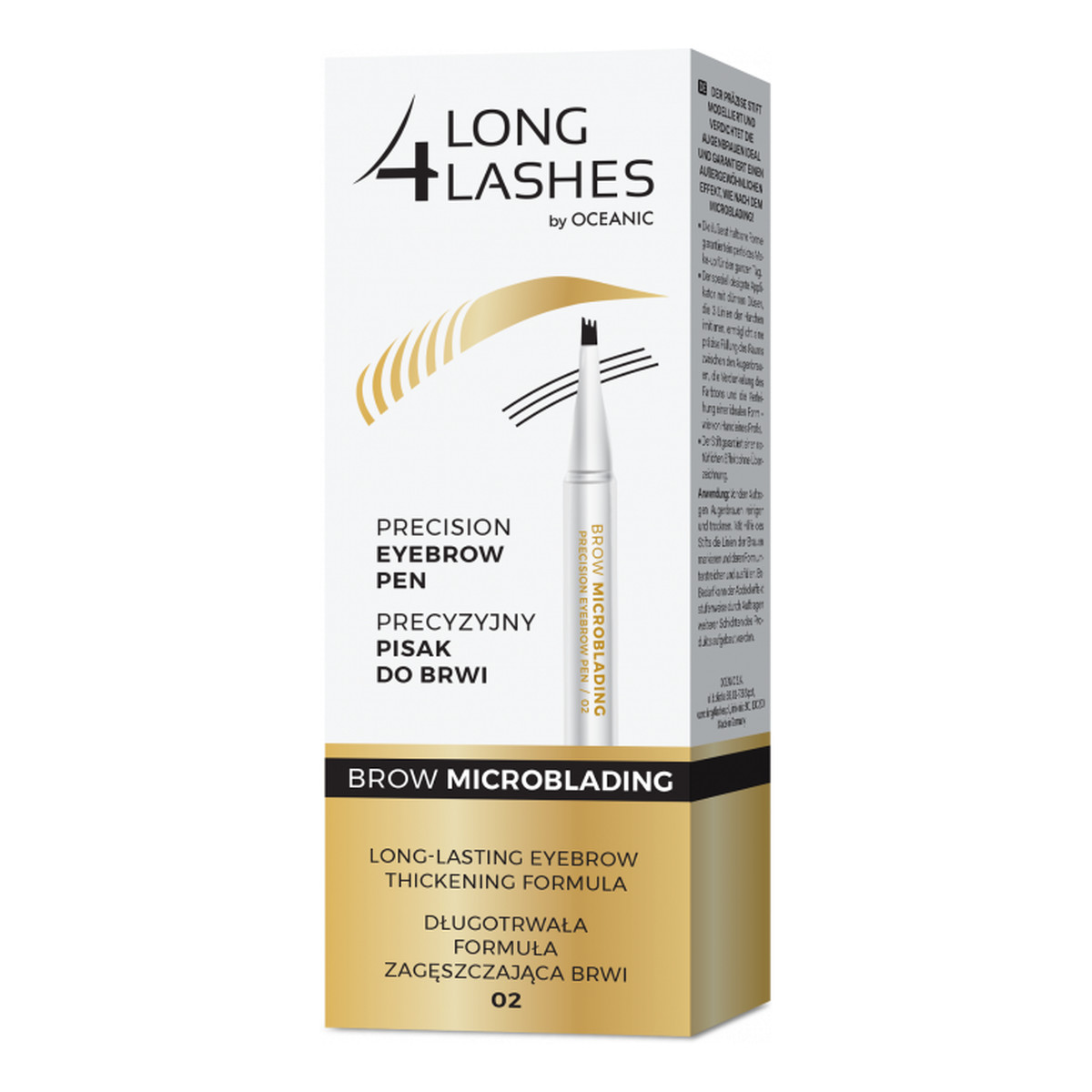 AA Long 4 Lashes Eyebrow Pen Microblading precyzyjny pisak do brwi