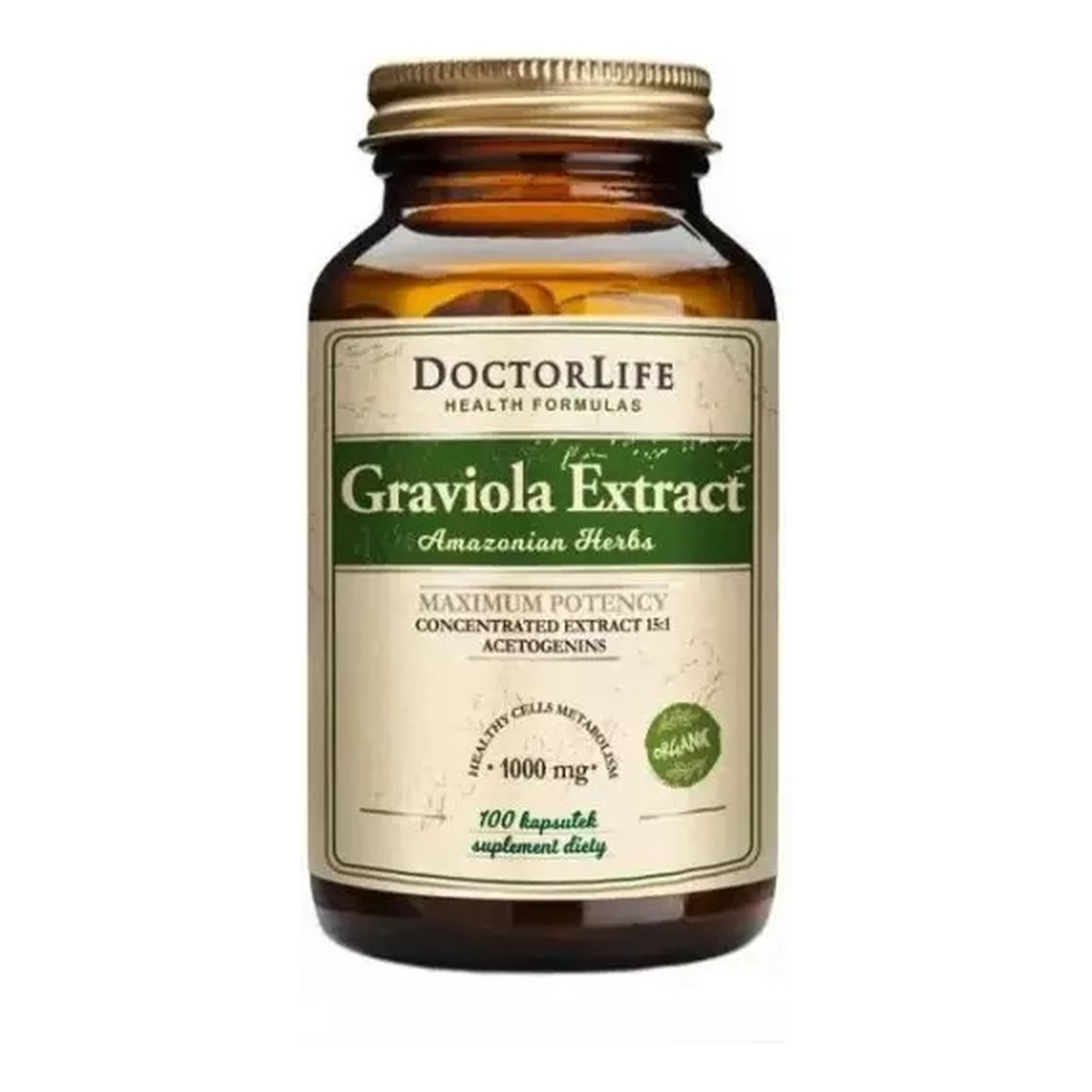 Doctor Life Graviola extract wyciąg z grawioli 4500mg suplement diety 100 kapsułek