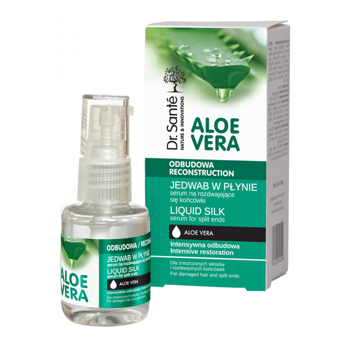 Dr. Sante Aloe Vera jedwab w płynie serum aloesowe łamliwe końcówki 30ml