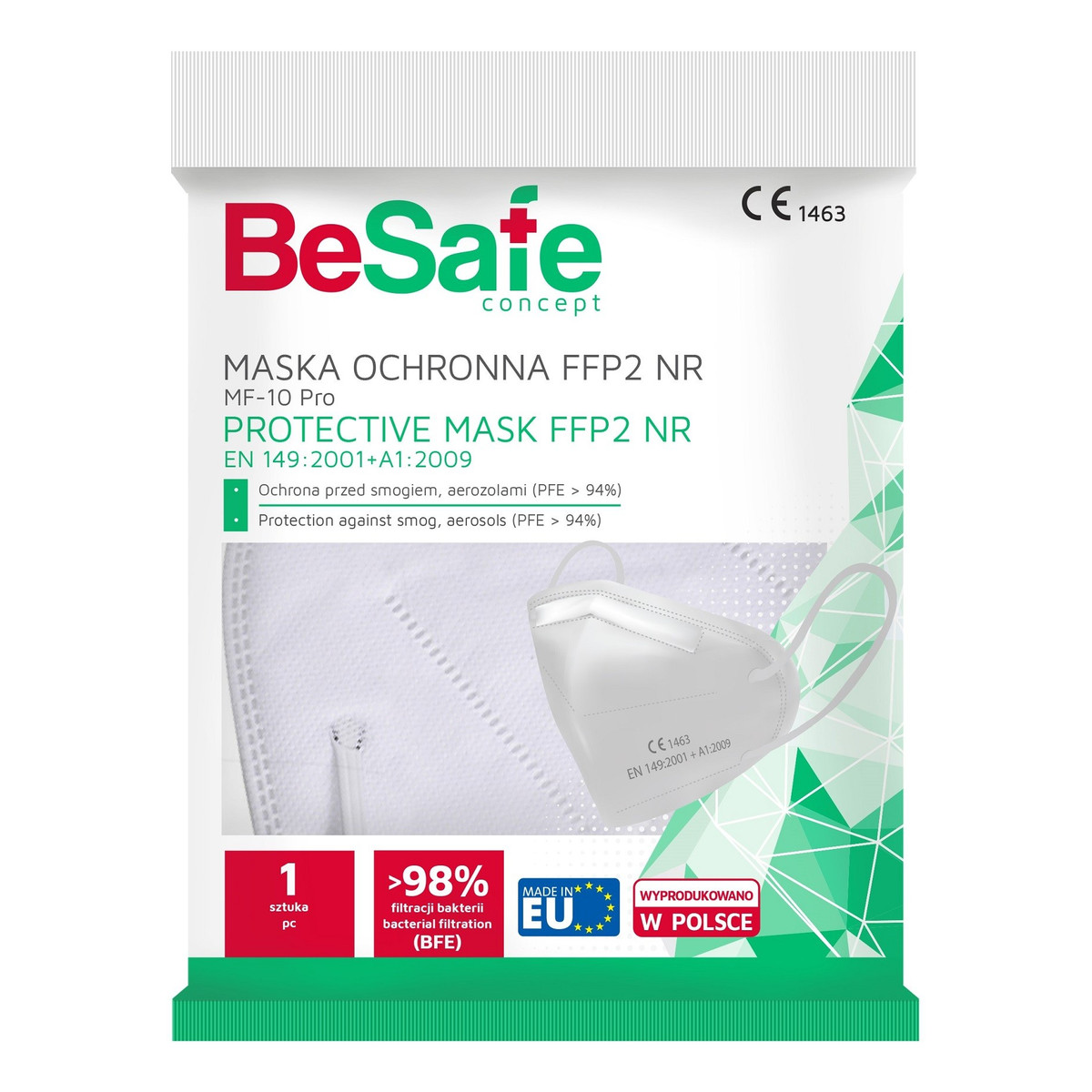 Marion BeSafe Concept Maseczka medyczna FFP2 MF-10 Pro 1szt 7004