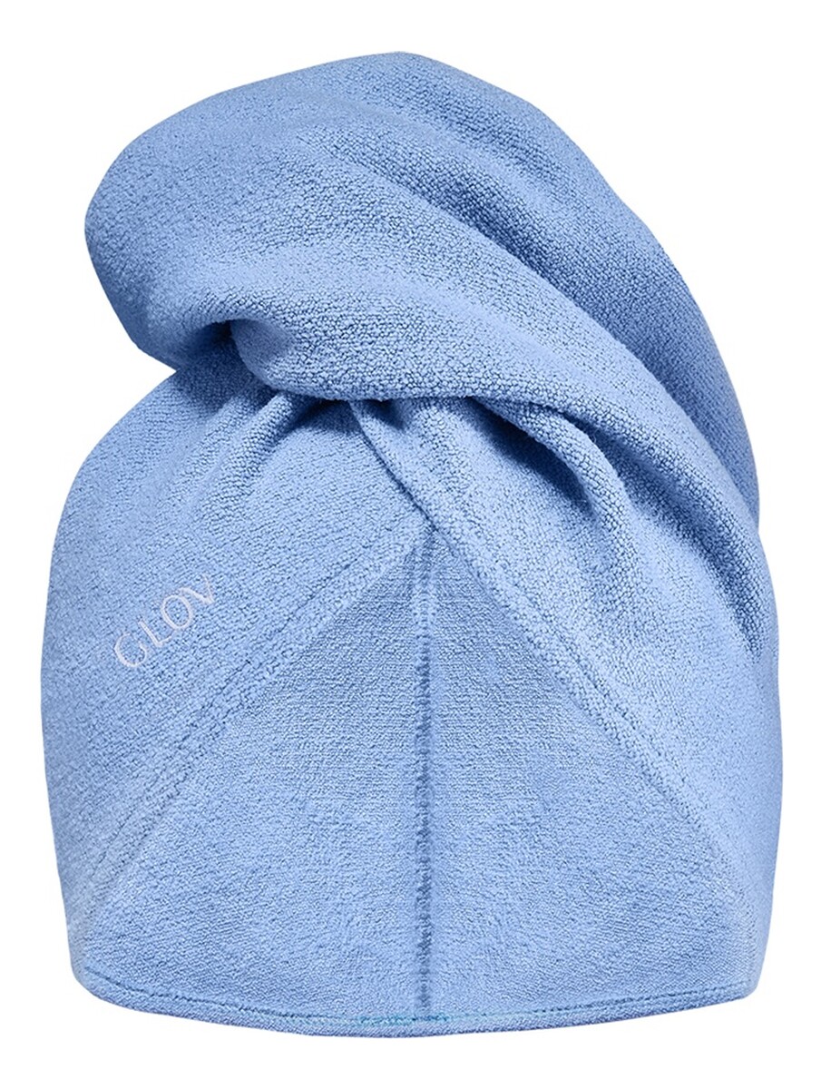 Ultrachłonny pielęgnacyjny turban do włosów blue
