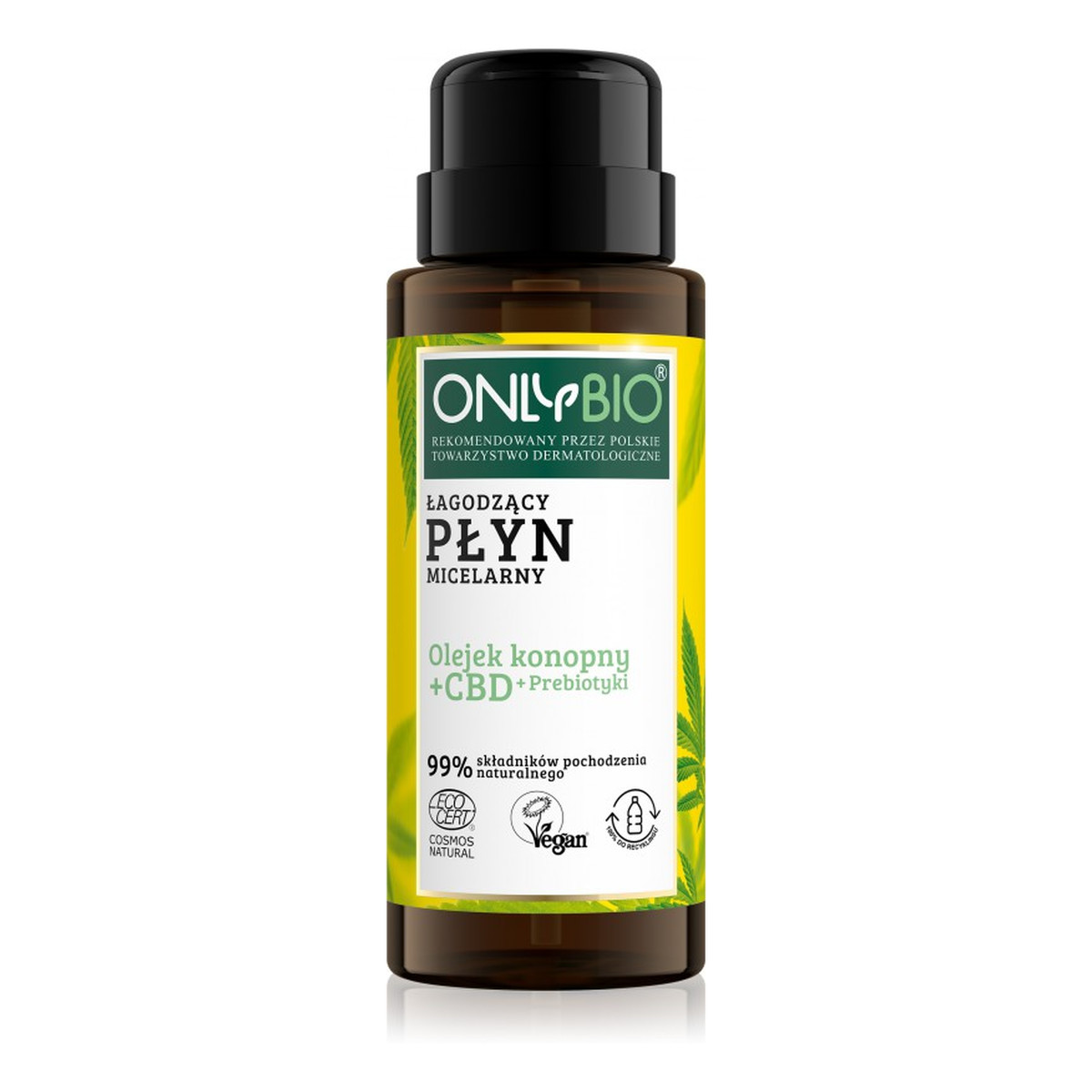 OnlyBio Olejek konopny + CBD + Priebiotyki łagodzący płyn micelarny 300ml