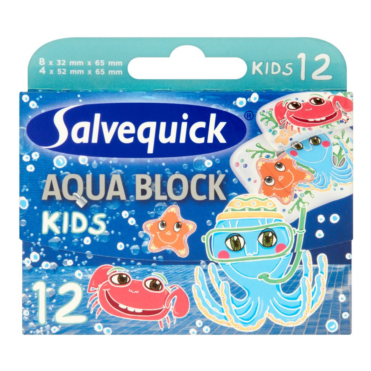 Salvequick Aqua Block Kids Plastry 12szt