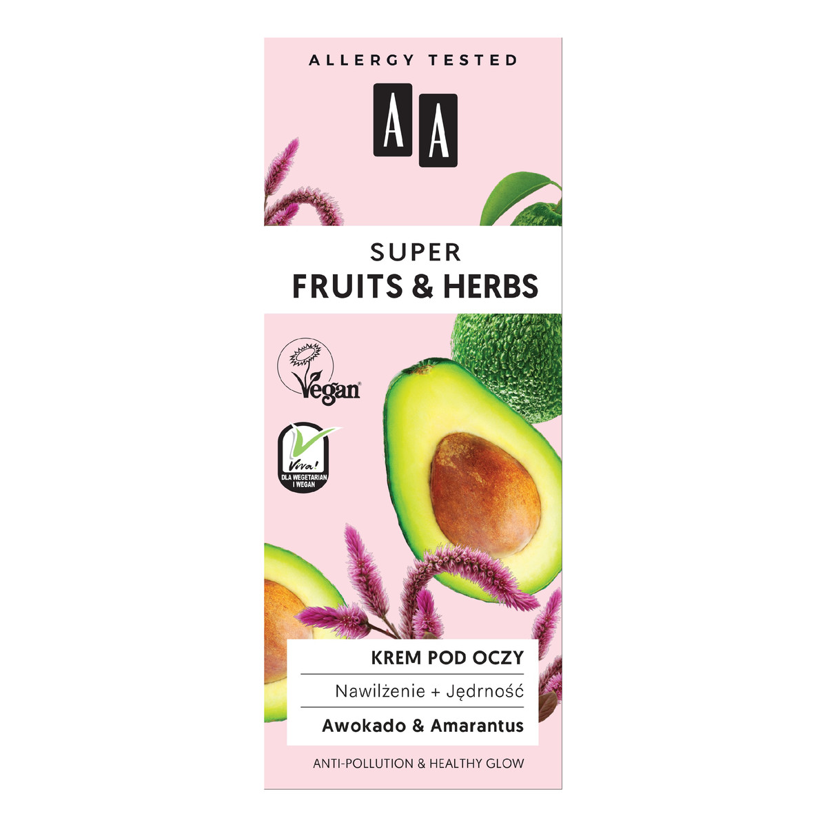 AA Super Fruits & Herbs Krem pod oczy nawilżająco ujędrniający Awokado & Amarantus 15ml