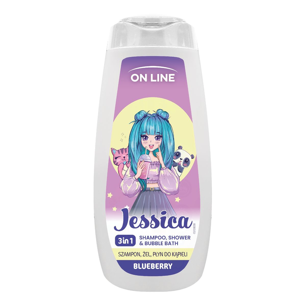 On Line Kids Jessica 3w1 Szampon, Żel, płyn do kąpieli-blueberry 400ml