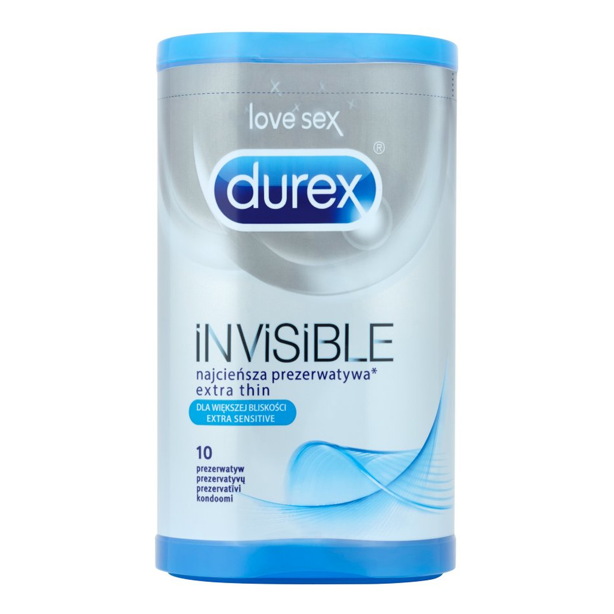 Durex Invisible Extra Sensitive Prezerwatywy 10 szt.