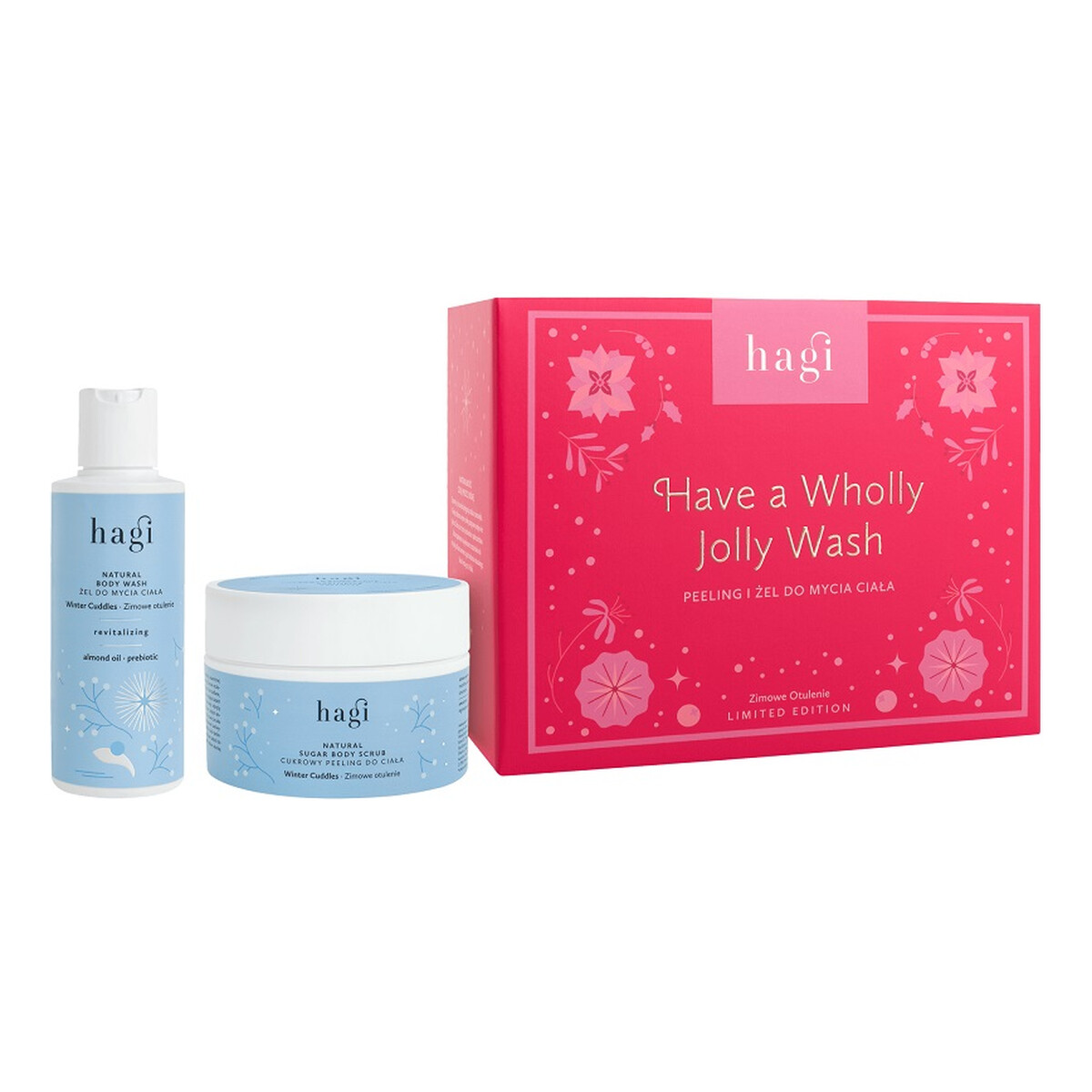 Hagi Have a Wholly Jolly Wash Zestaw peeling do ciała 200ml + żel do mycia ciała 150ml