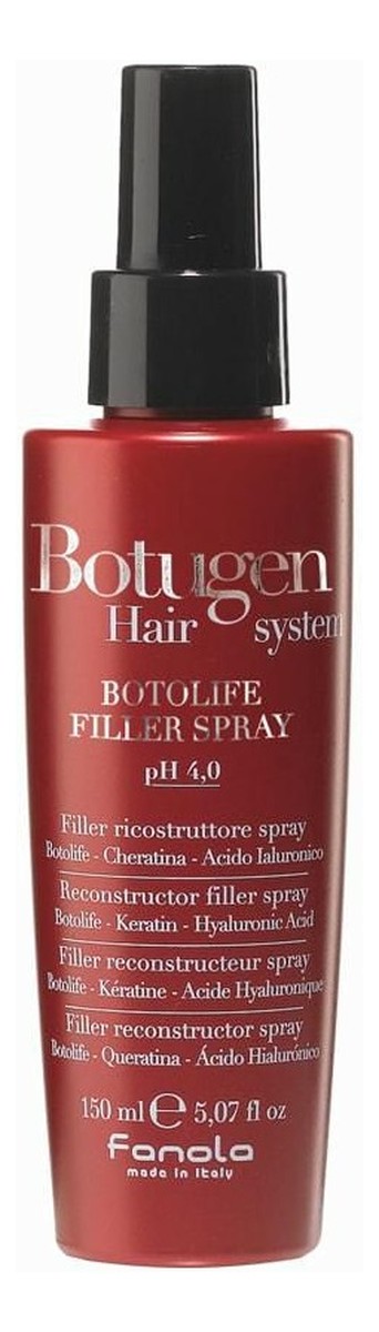 Botugen botolife filler spray rekonstruujący spray wypełniający do włosów zniszczonych i łamliwych