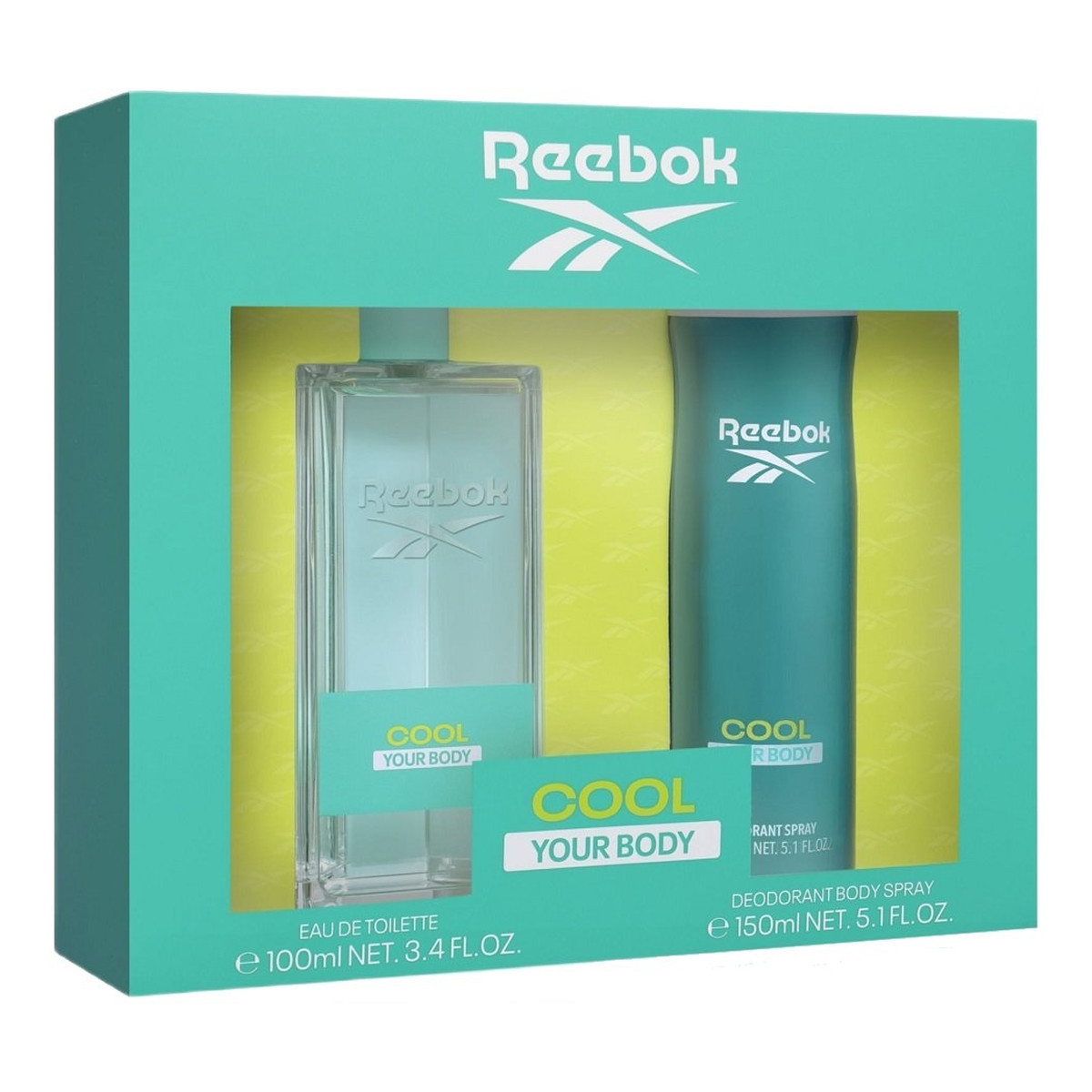 Reebok Cool Your Body Zestaw dla kobiet woda toaletowa spray 100ml + dezodorant spray 150ml