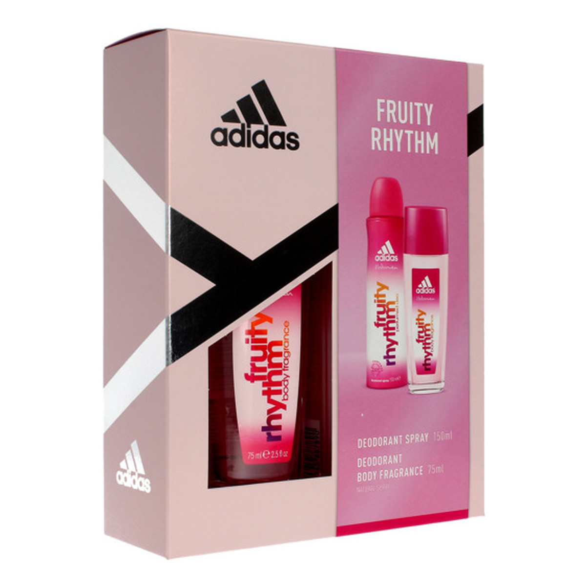 Adidas Fruity Rhythm Zestaw prezentowy (dezodorant 150ml+dezodorant 75ml)