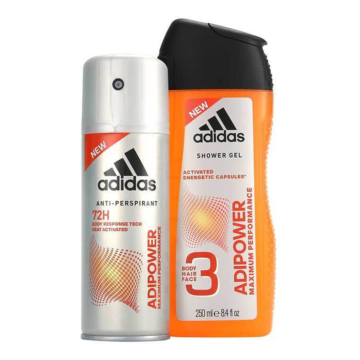 Adidas MEN ADIPOWER MAXIMUM PERFORMANCE Zestaw antyperspirant spray 150ml + żel pod prysznic