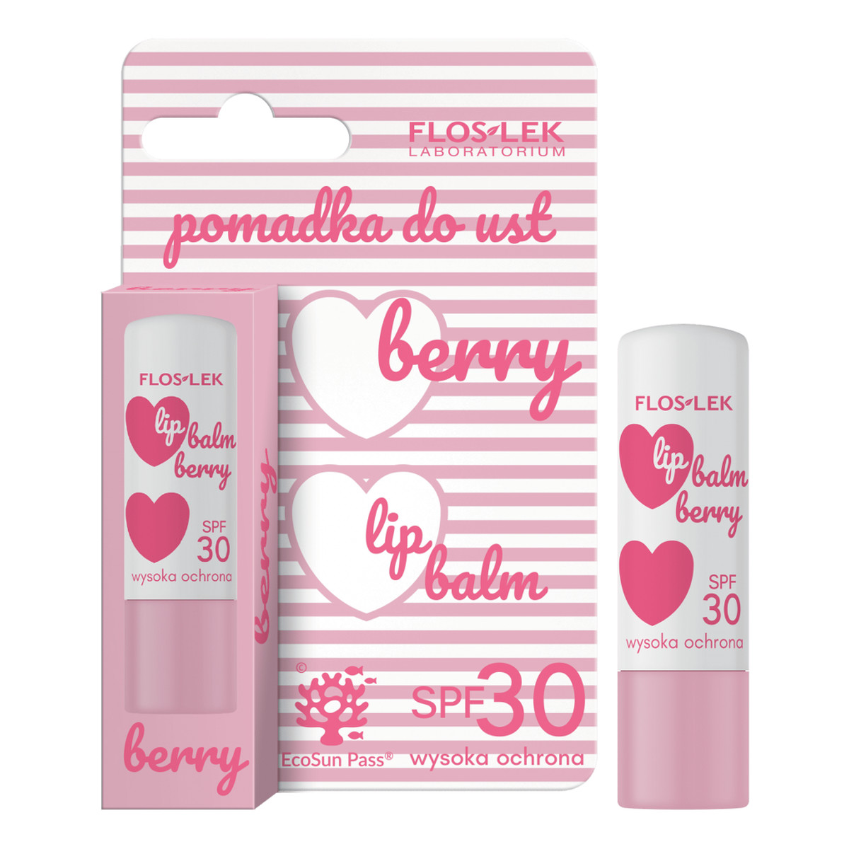FlosLek Lip Care Berry SPF 30 pomadka do ust 4g
