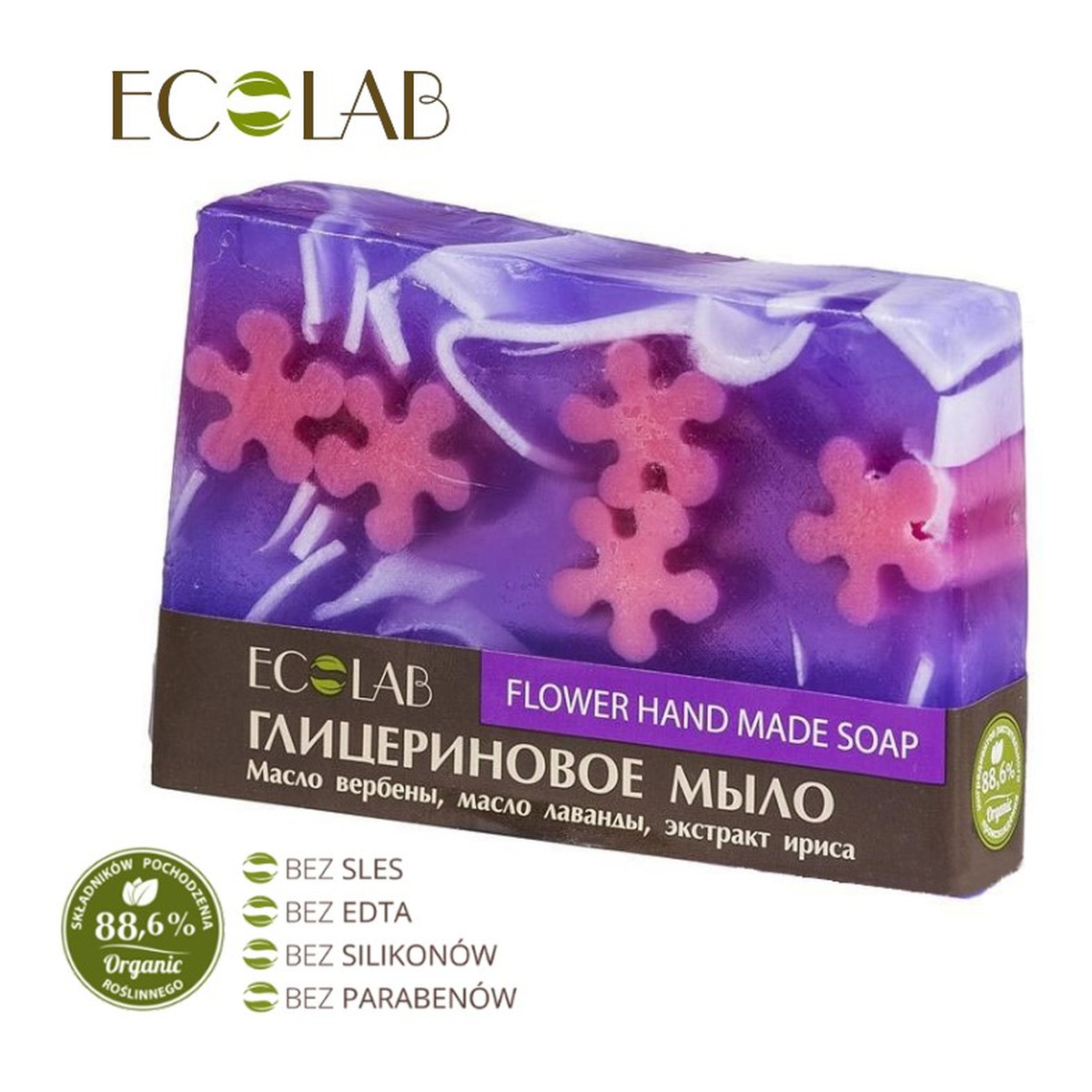 Ecolab Ec Laboratorie Naturalne mydło glicerynowe - ręcznie robione - Kwiatowe 130g