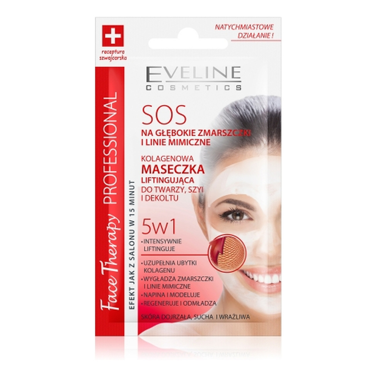 Eveline Face Therapy SOS Kolagenowa Maseczka Liftingująca 5w1 7ml