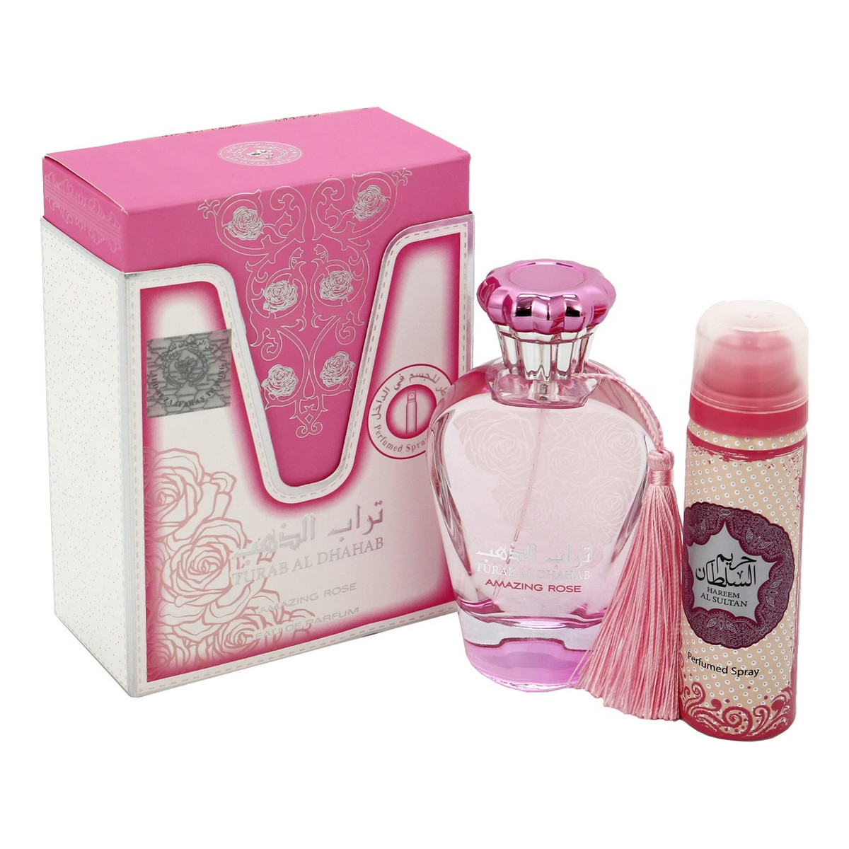 Ard al Zaafaran Turab Al Dhahab Amazing Rose Zestaw woda perfumowana spray 100ml + dezodorant spray 50ml