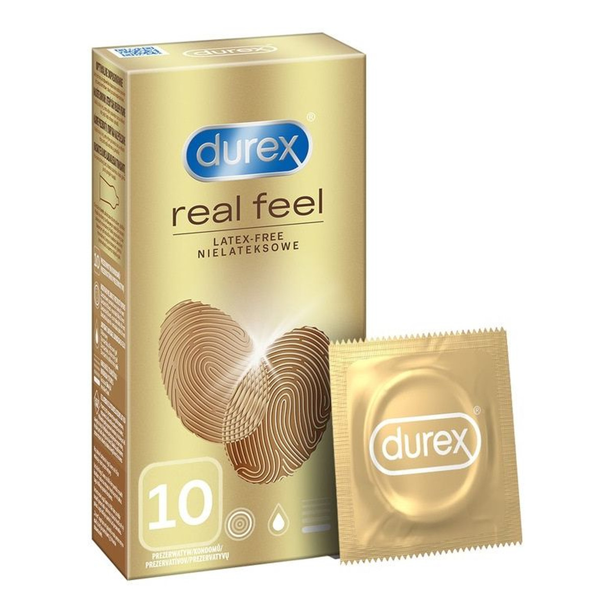 Durex RealFeel Natural Skin Feeling prezerwatywy nielateksowe 10szt