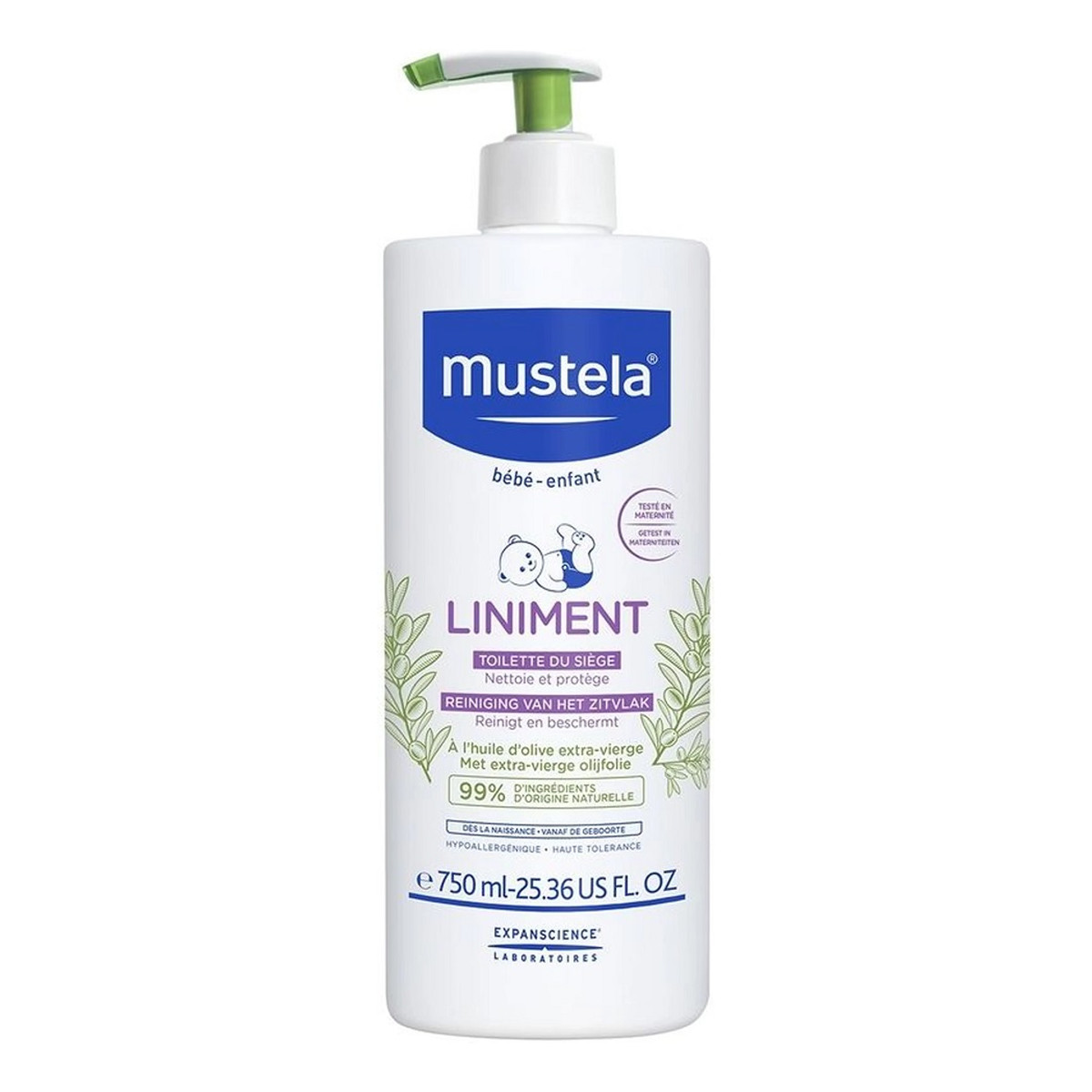 Mustela Liniment Emulsja oczyszczająca skórę dzieci pod pieluszką 750ml