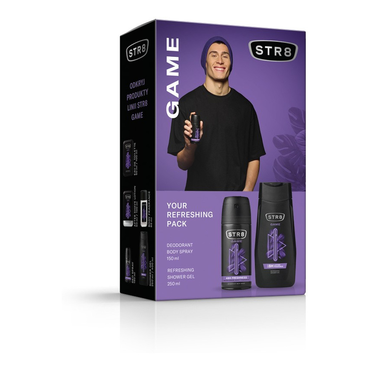 STR8 Zestaw prezentowy game (deo spray 150ml+żel pod prysznic 250ml)