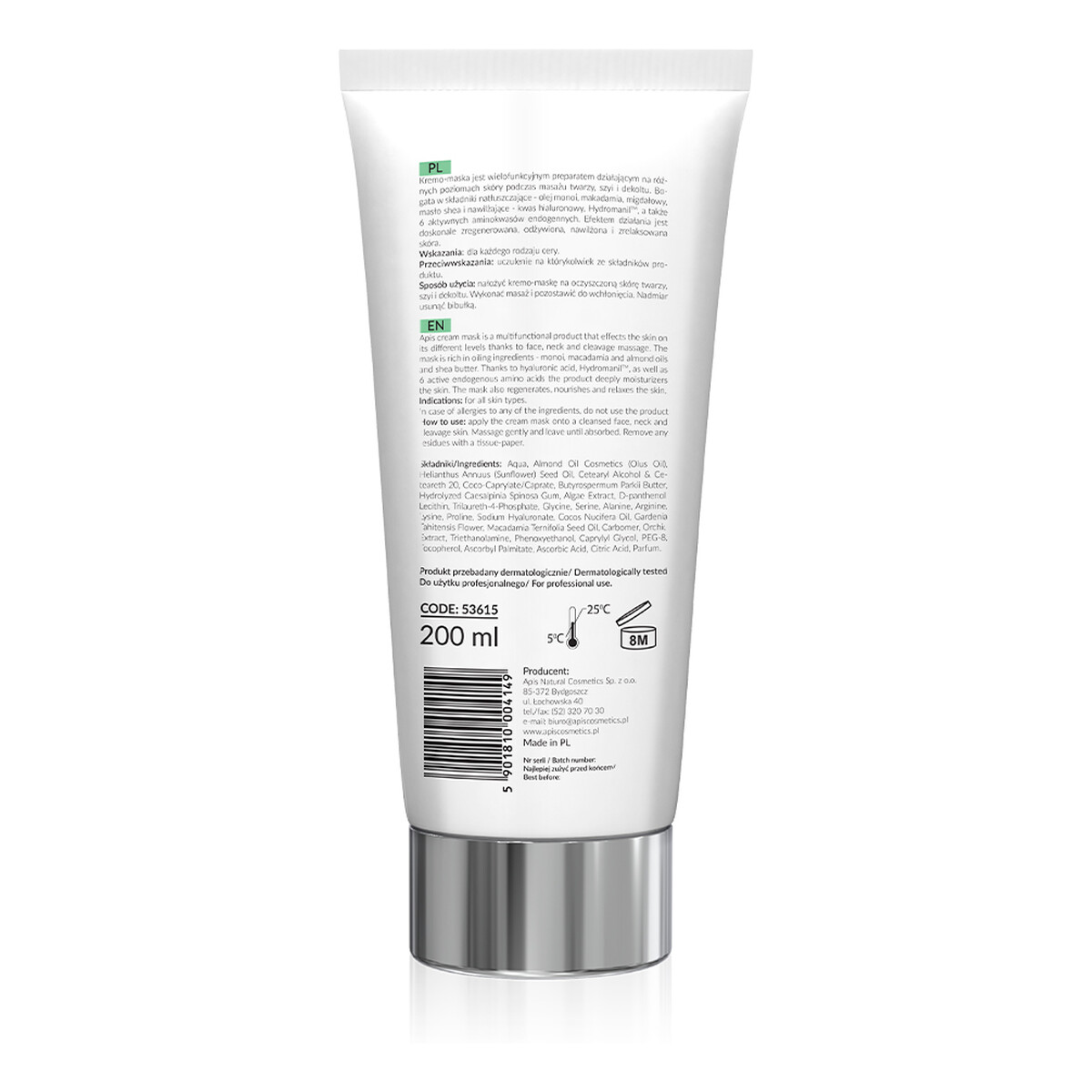 Apis Regenerating Mask Regenerująca kremo-maska do masażu twarzy 200ml