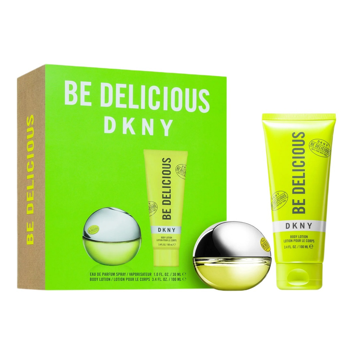 Donna Karan DKNY Be Delicious Zestaw woda perfumowana spray 30ml + balsam do ciała 100ml