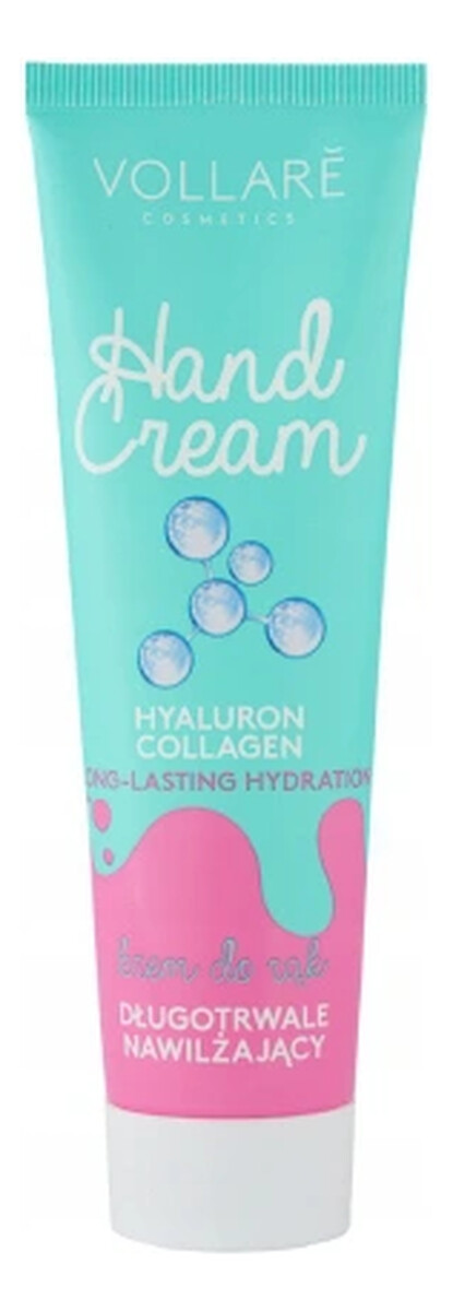 Długotrwale nawilżający krem do rąk hialuron i kolagen