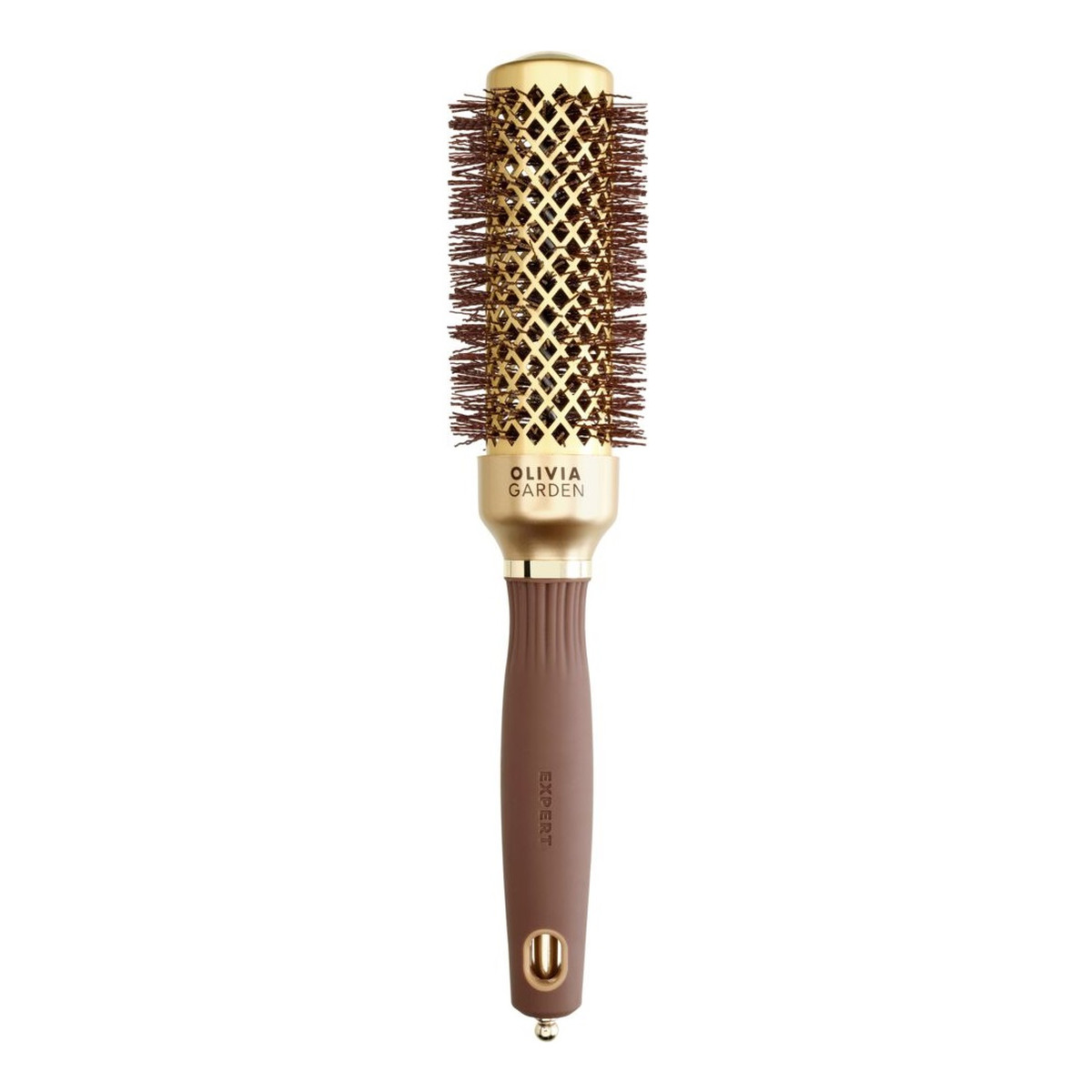 Olivia Garden Expert blowout shine szczotka do modelowania i suszenia włosów gold/brown 35mm