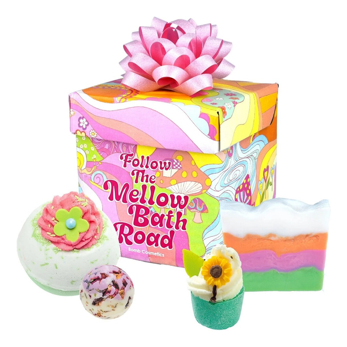 Bomb Cosmetics Follow the Mellow Bath Road Zestaw upominkowy do kąpieli 4szt
